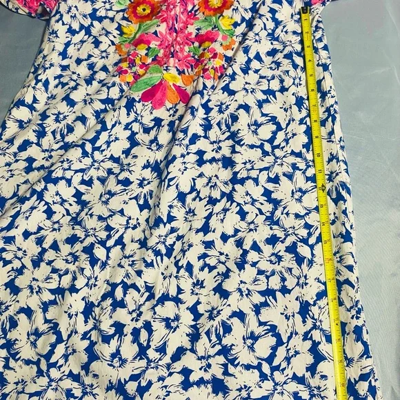 Floral Blue and Pink Dress - Picture 7 of 16